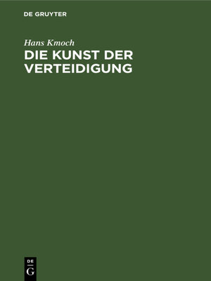 cover image of Die Kunst der Verteidigung